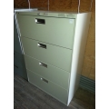 Hon Beige 4 Drawer Lateral File Cabinet, Locking